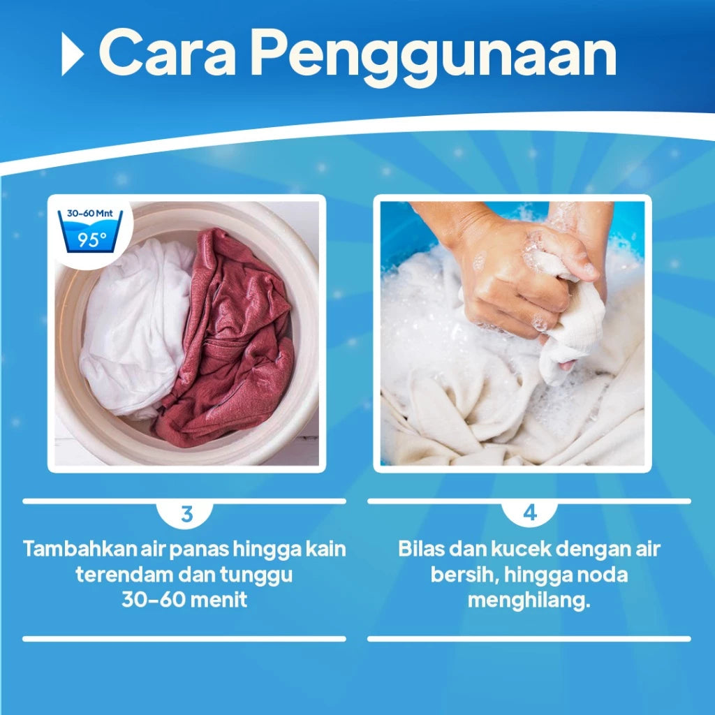 Wiselie - Cloth Stain Remover Penghilang Noda Baju EXTRA BERSIH 500GR