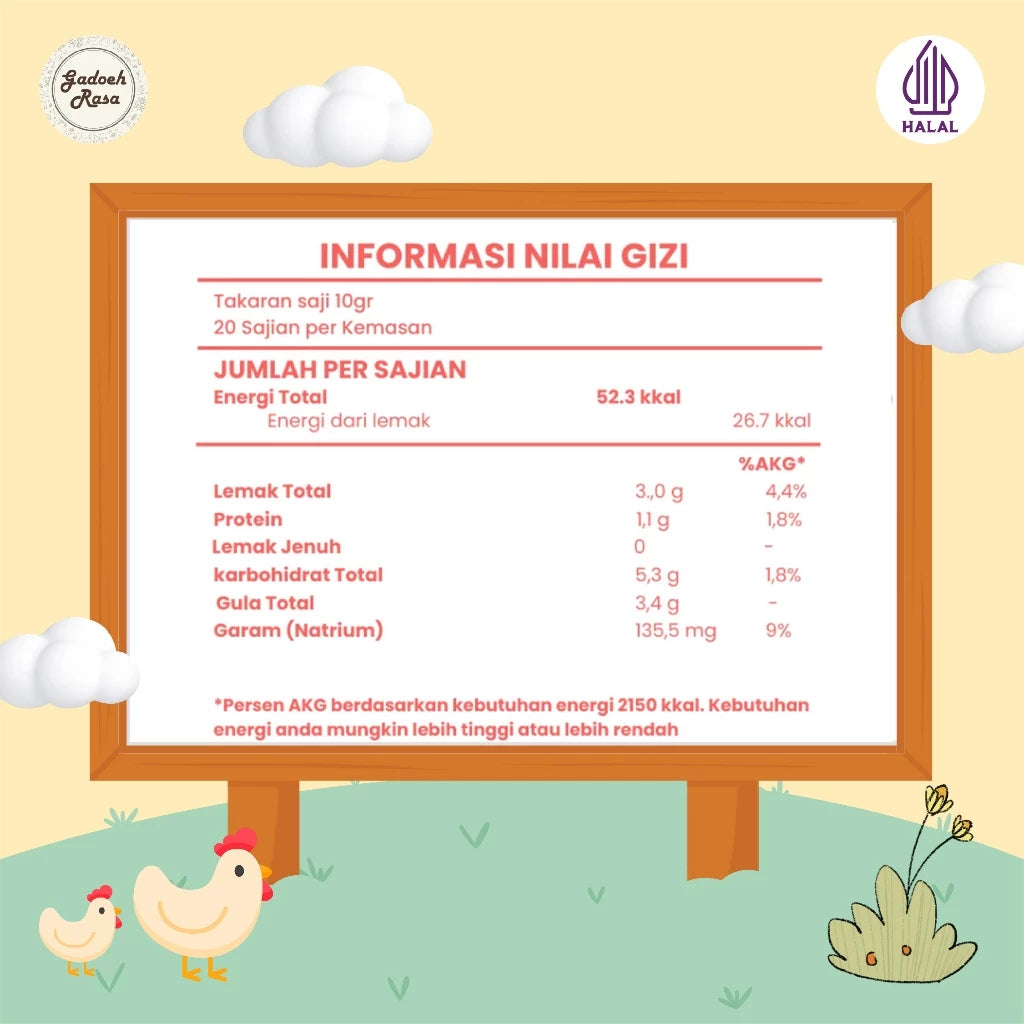 Gadoeh Rasa Abon Ayam Sachet 10gr / 100gr - Abon ayam Tanpa MSG