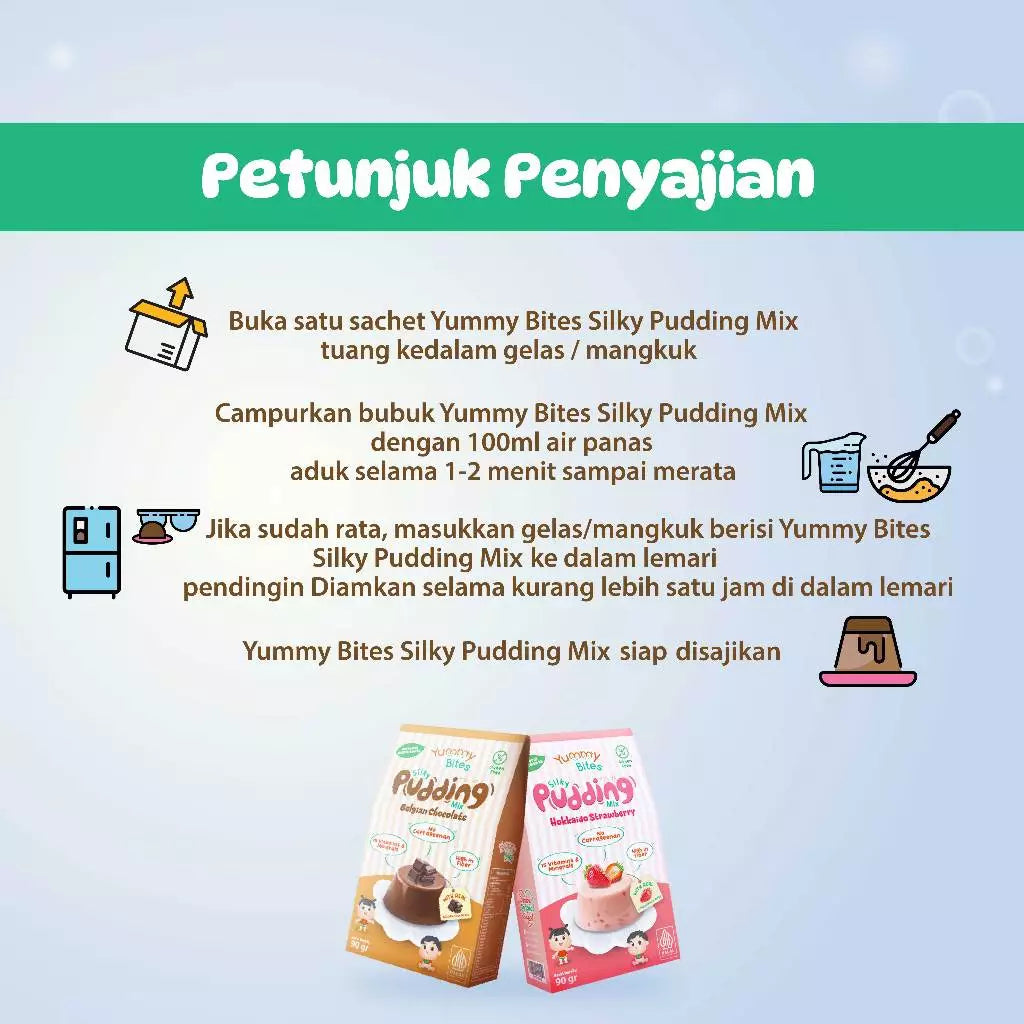 Yummy Bites Silky Pudding MPASI 90 gr / Pudding Lembut MPASI Bayi / Cemilan Bayi Tanpa Pengawet