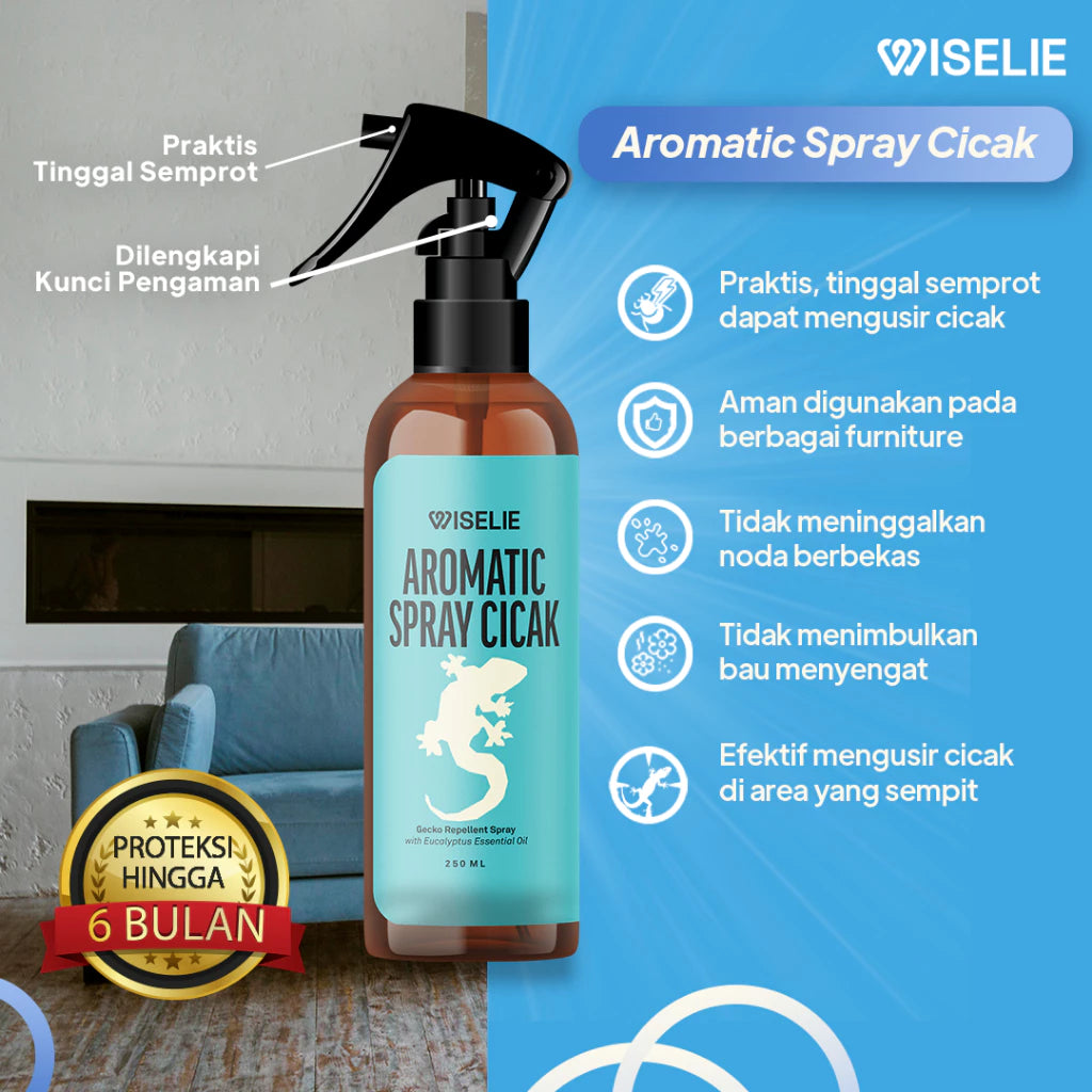 Wiselie Aromatic Pengusir Cicak dengan Formula Dijamin Ampuh 100% Mengusir Secara Efektif & Aman