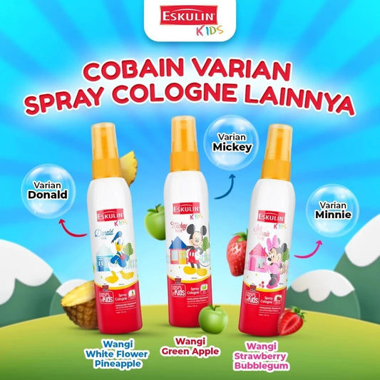 ESKULIN Kids Cologne Spray 100ml | Parfum Minyak Wangi Anak Aroma Buah Segar Tahan Lama TERBARU