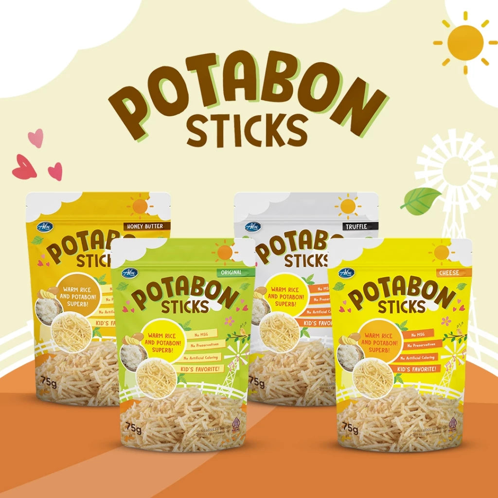 Abe Food Potabon Sticks/ Potato Abon Anak/ Cemilan Kentang Crunchy No MSG