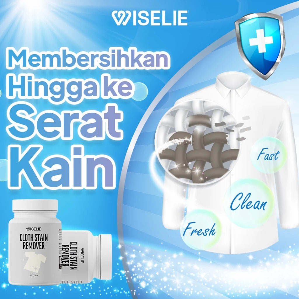 Wiselie - Cloth Stain Remover Penghilang Noda Baju EXTRA BERSIH 500GR