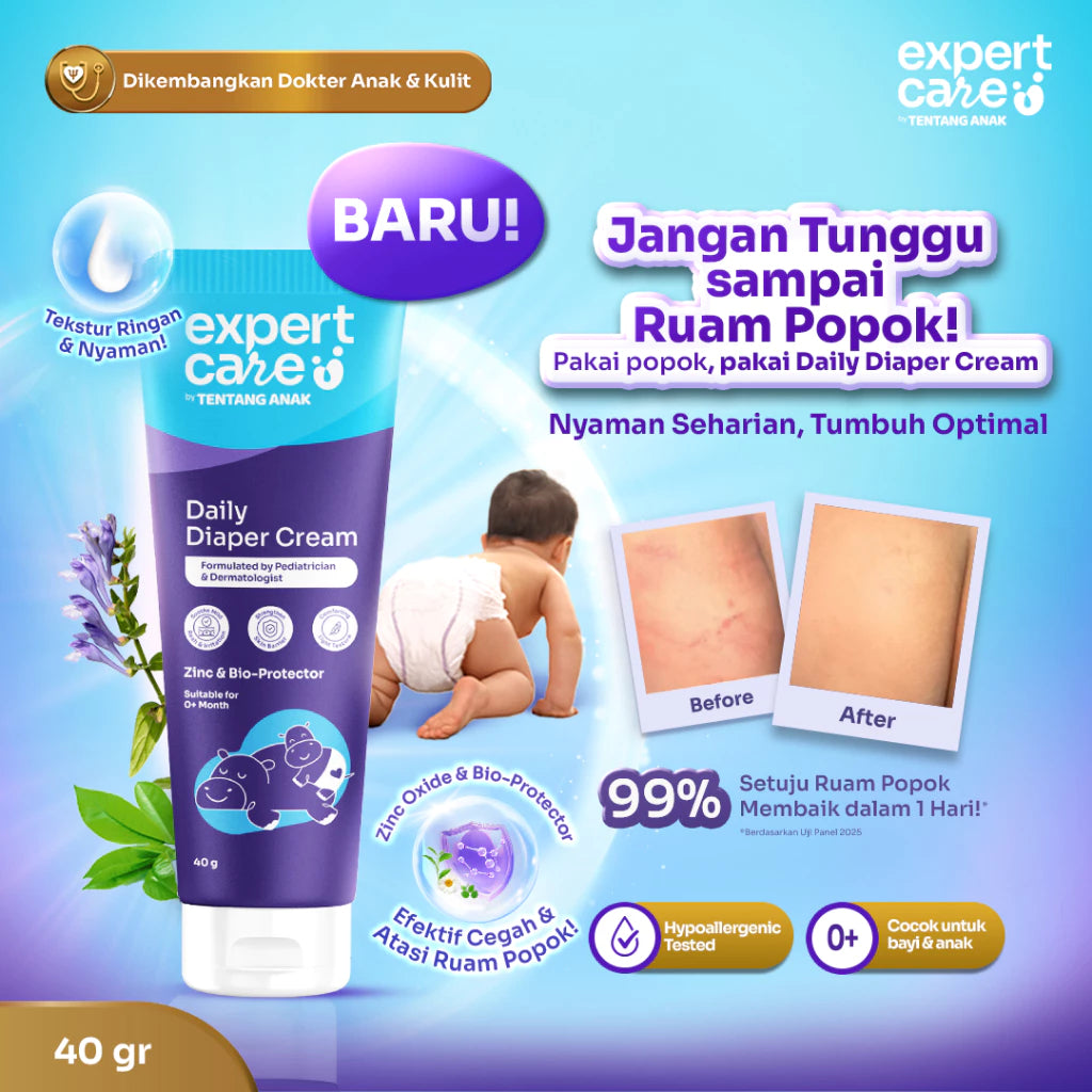 Diaper Rash Cream - Expert Care Daily Diaper Cream 40gr - Redakan dan Cegah Ruam Popok