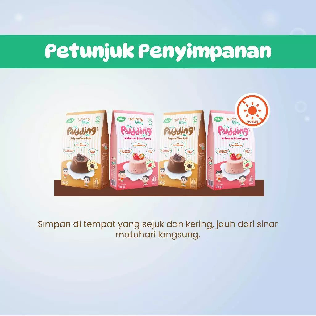 Yummy Bites Silky Pudding MPASI 90 gr / Pudding Lembut MPASI Bayi / Cemilan Bayi Tanpa Pengawet