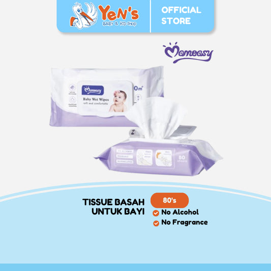 Tissue Basah Untuk Bayi Isi 80 Lembar (Baby Wet Wipes) No Alcohol , No Fragrance