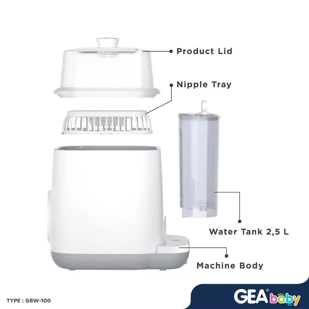 GEA BABY Deluxe Auto Bottle Washer & Sterilizer GBW-100 / Pencuci Botol / Sterilizer Dish Dryer
