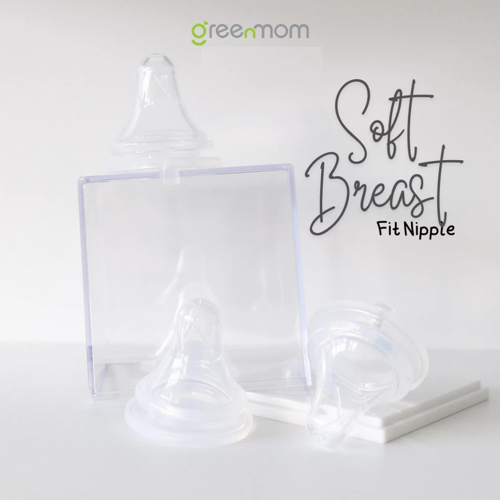 Greenmom Soft Breast Fit Nipple Dot Aman & Nyaman - Silikon Premium / Anti-kolik / Brand Korea