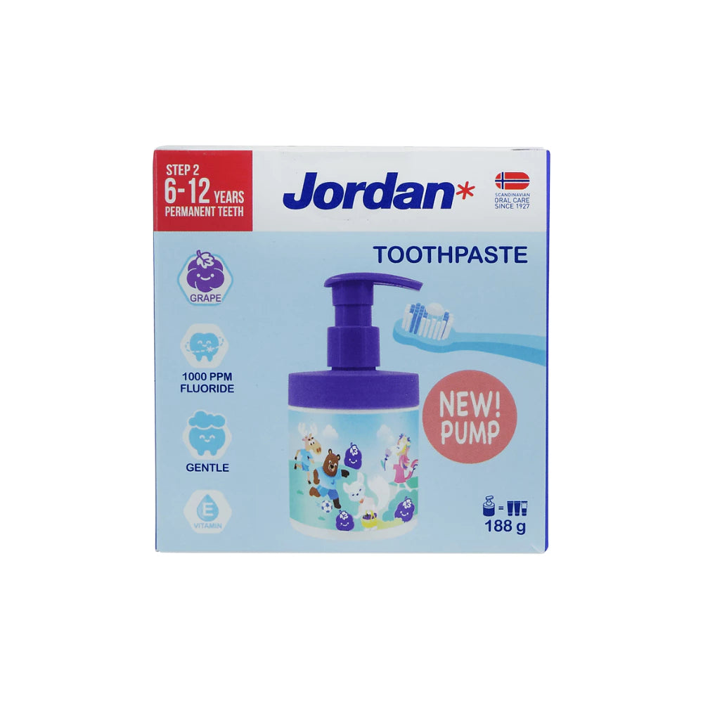 Jordan Oral Care Kids Toothpaste STEP 1 / STEP 2 - Pata gigi anak 188G
