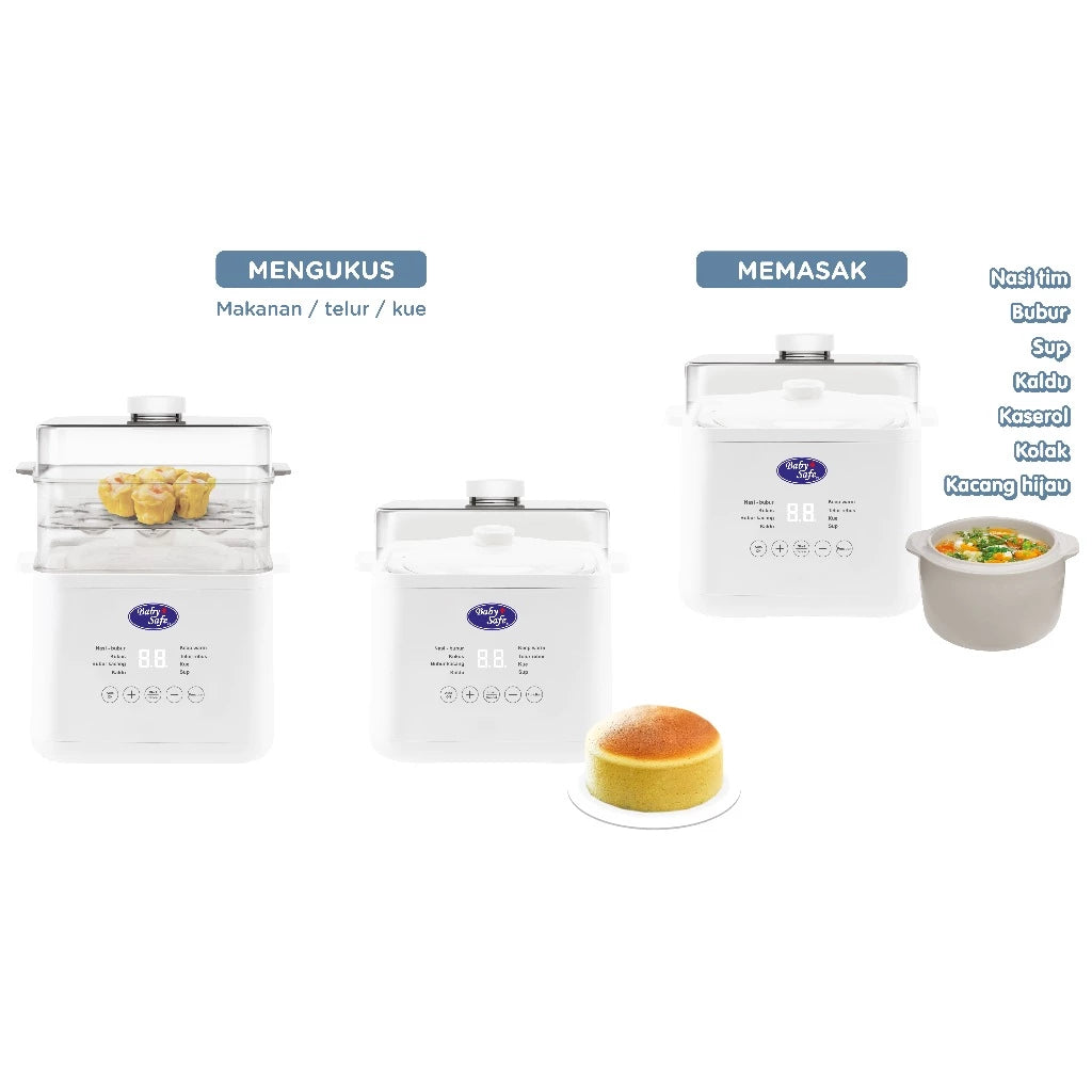 BabySafe Mesin Kukus | Memasak & Menghangatkan Makanan  LBS02