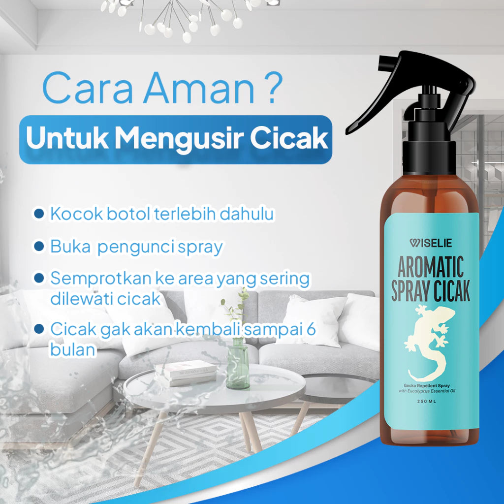 Wiselie Aromatic Pengusir Cicak dengan Formula Dijamin Ampuh 100% Mengusir Secara Efektif & Aman