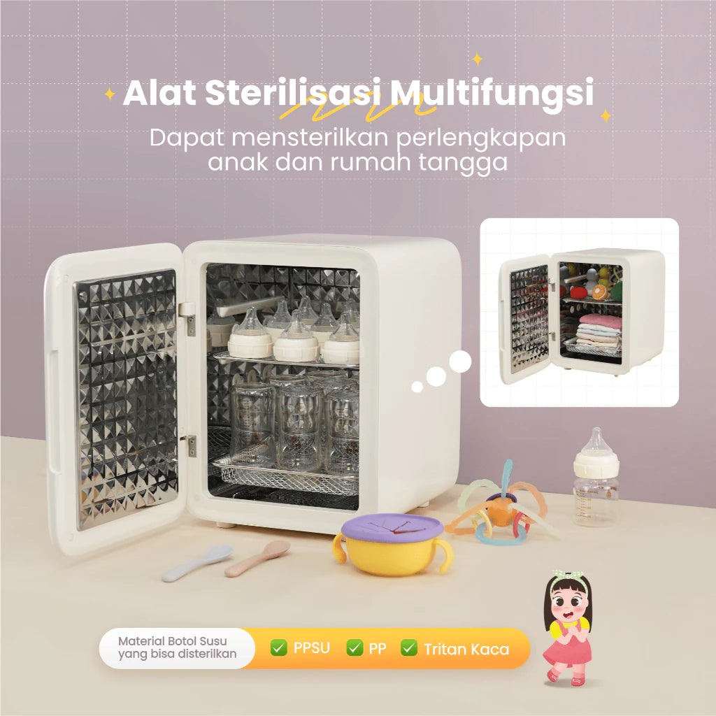 EMILY UV Sterillizer & Dryer 20L | 150 Watt | Pengering & Steril Botol Susu Bayi EST-19109