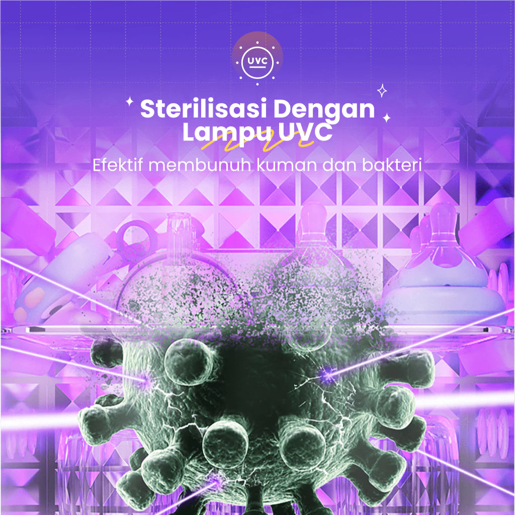 EMILY UV Sterillizer & Dryer 20L | 150 Watt | Pengering & Steril Botol Susu Bayi EST-19109