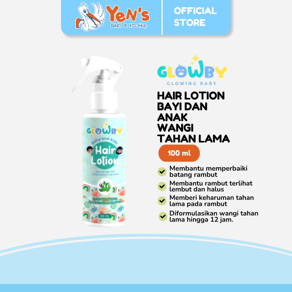 Glowby Hair Lotion Bayi dan Anak 100 ml - Menyuburkan dan Melebatkan Rambut Wangi Tahan Lama