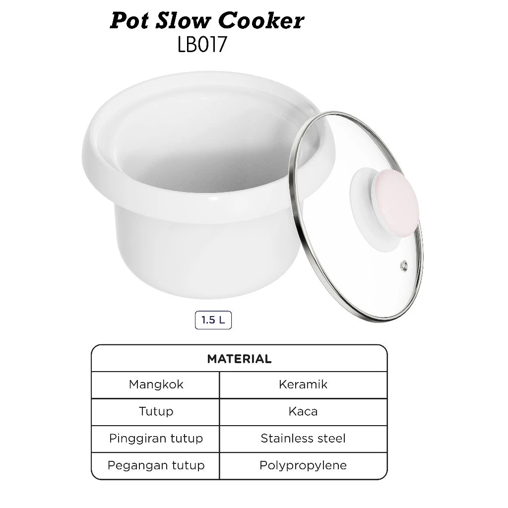 BabySafe - BLB17 Bowl Slow Cooker | Mangkok Keramik