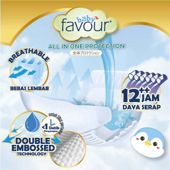 Baby Favour Diaper Premium size M28 / L28 / XL28 - Popok bayi sekali pakai