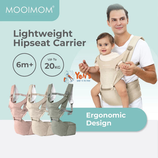 MOOIMOM Lightweight Hipseat Carrier Gendongan Bayi Hipseat Lembut & Ringan - Gendongan Depan