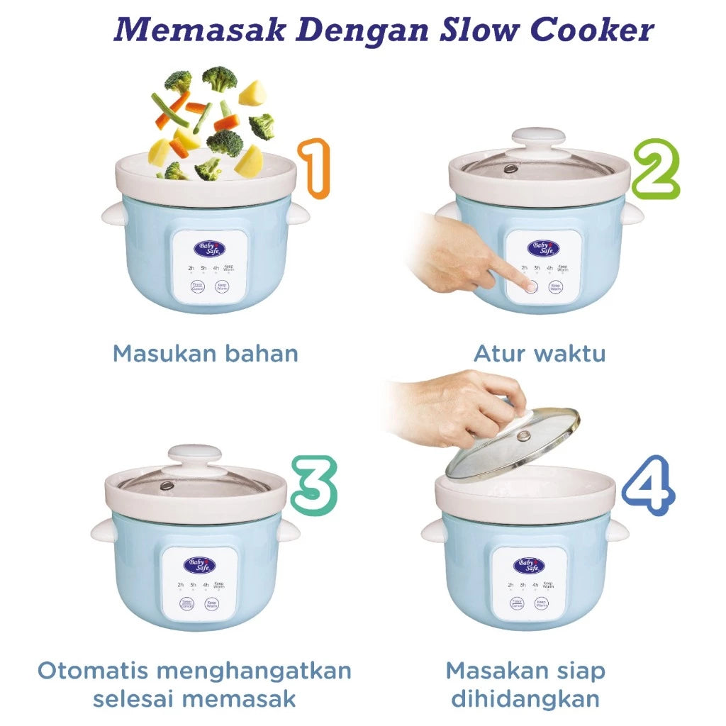 BabySafe Slow Cooker MPASI LB018 - Slow Cooker Digital Multifungsi