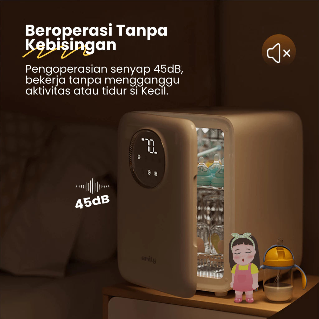 EMILY UV Sterillizer & Dryer 20L | 150 Watt | Pengering & Steril Botol Susu Bayi EST-19109