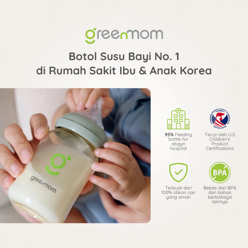 Greenmom Soft Breast Fit Nipple Dot Aman & Nyaman - Silikon Premium / Anti-kolik / Brand Korea