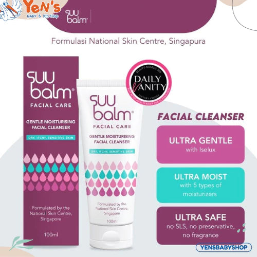 Suu Balm Gentle Moisturising Facial Cleanser for Dry Itchy Sensitive Problem Skin 100ml