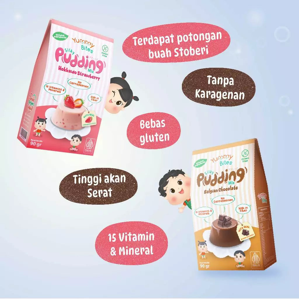 Yummy Bites Silky Pudding MPASI 90 gr / Pudding Lembut MPASI Bayi / Cemilan Bayi Tanpa Pengawet