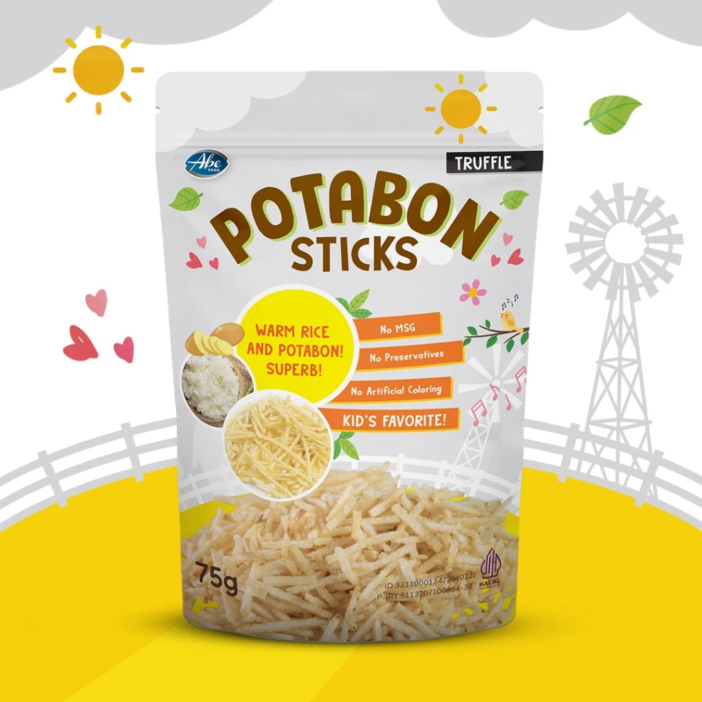 Abe Food Potabon Sticks/ Potato Abon Anak/ Cemilan Kentang Crunchy No MSG