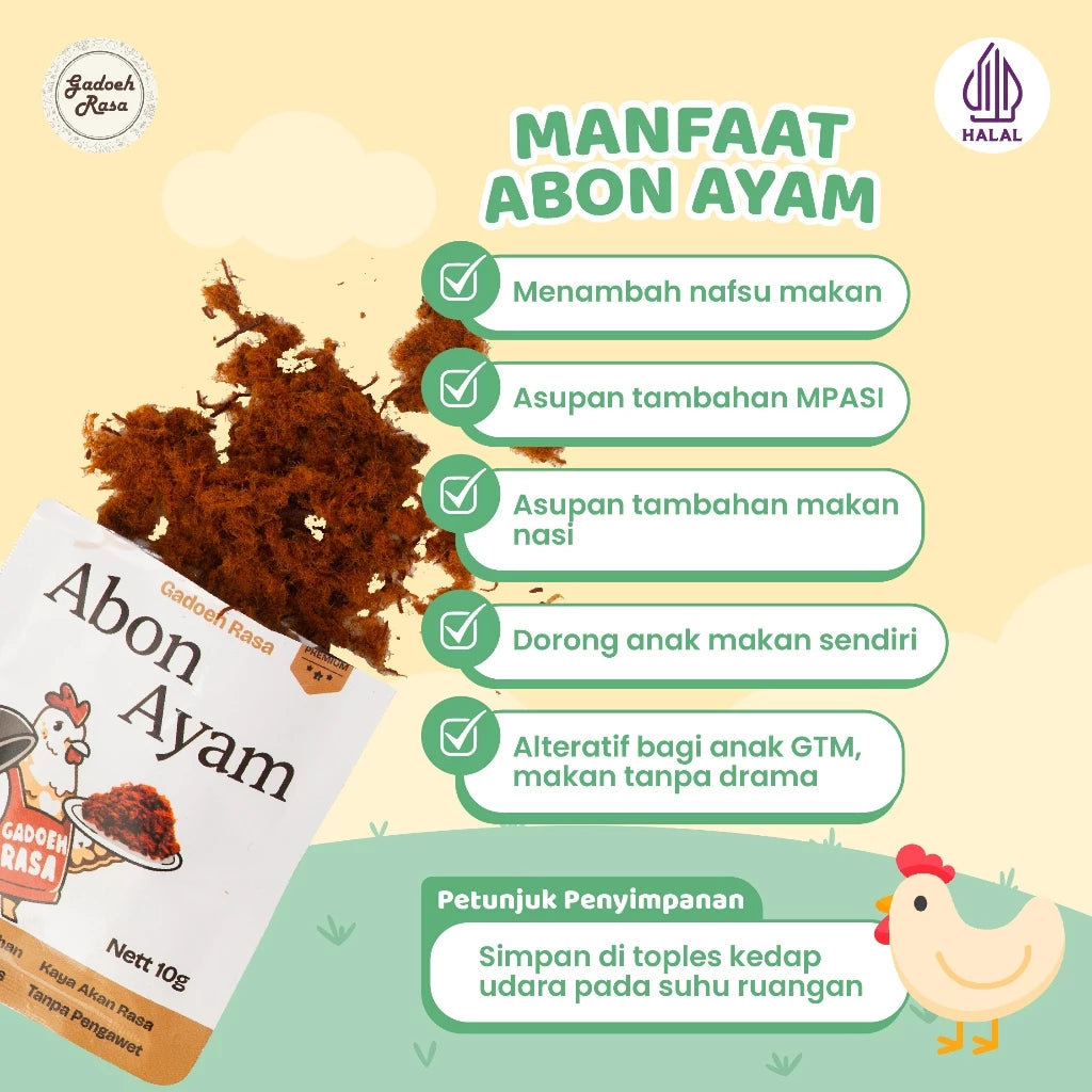Gadoeh Rasa Abon Ayam Sachet 10gr / 100gr - Abon ayam Tanpa MSG