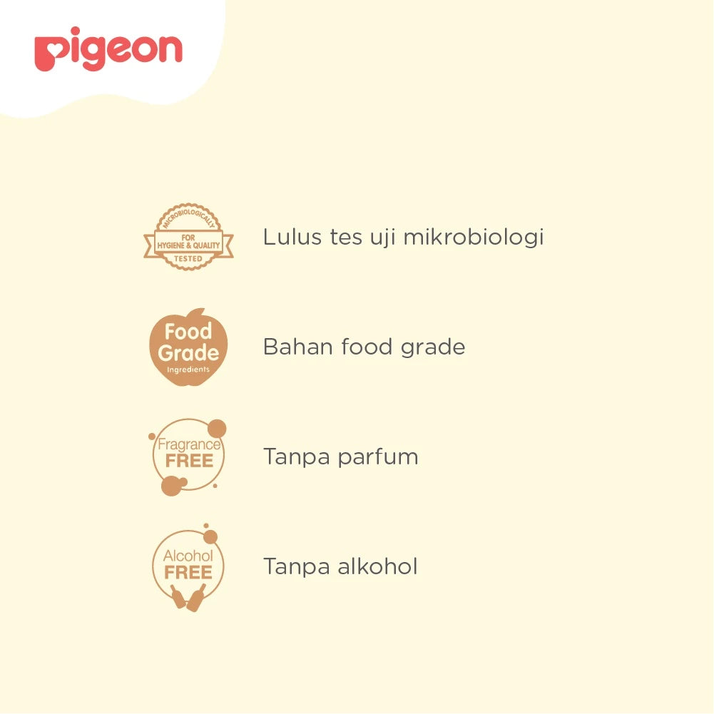 PIGEON Hand and Mouth Wet Tissue - 20 Sheets | Tisu Basah Bayi Fragrance Free