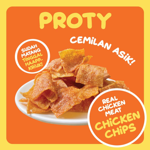PROTY Camilan Chicken Chips Ori / Keju / RumputLaut - Snack Cemilan Berprotein