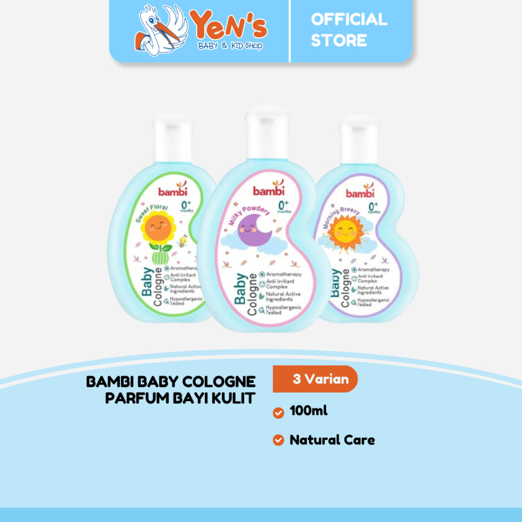 Bambi Baby Cologne 100ml - Parfum Bayi Kulit Normal - Sensitif