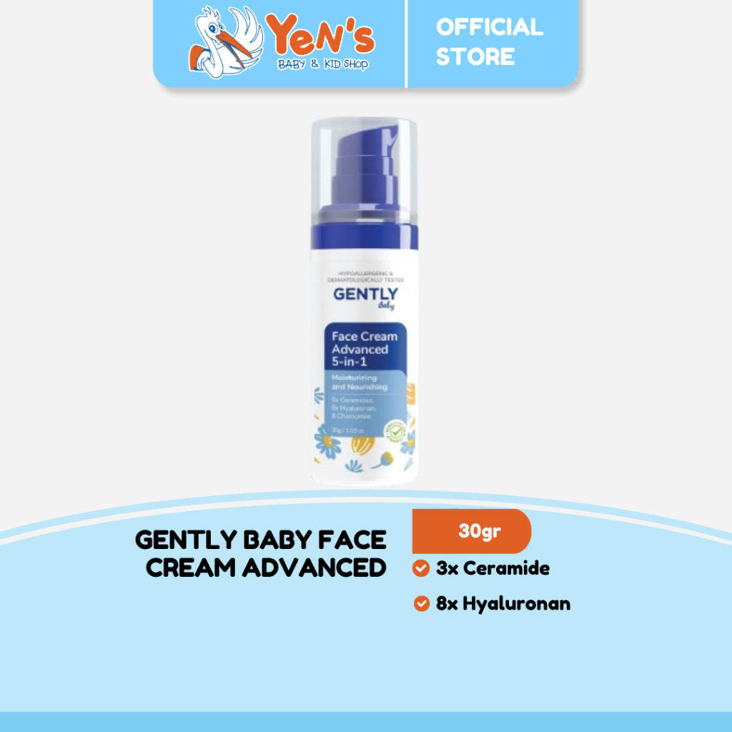 GENTLY Baby Face Cream Advanced 5-in-1 dengan 5x Ceramide dan 8x Hyaluronan 30gr