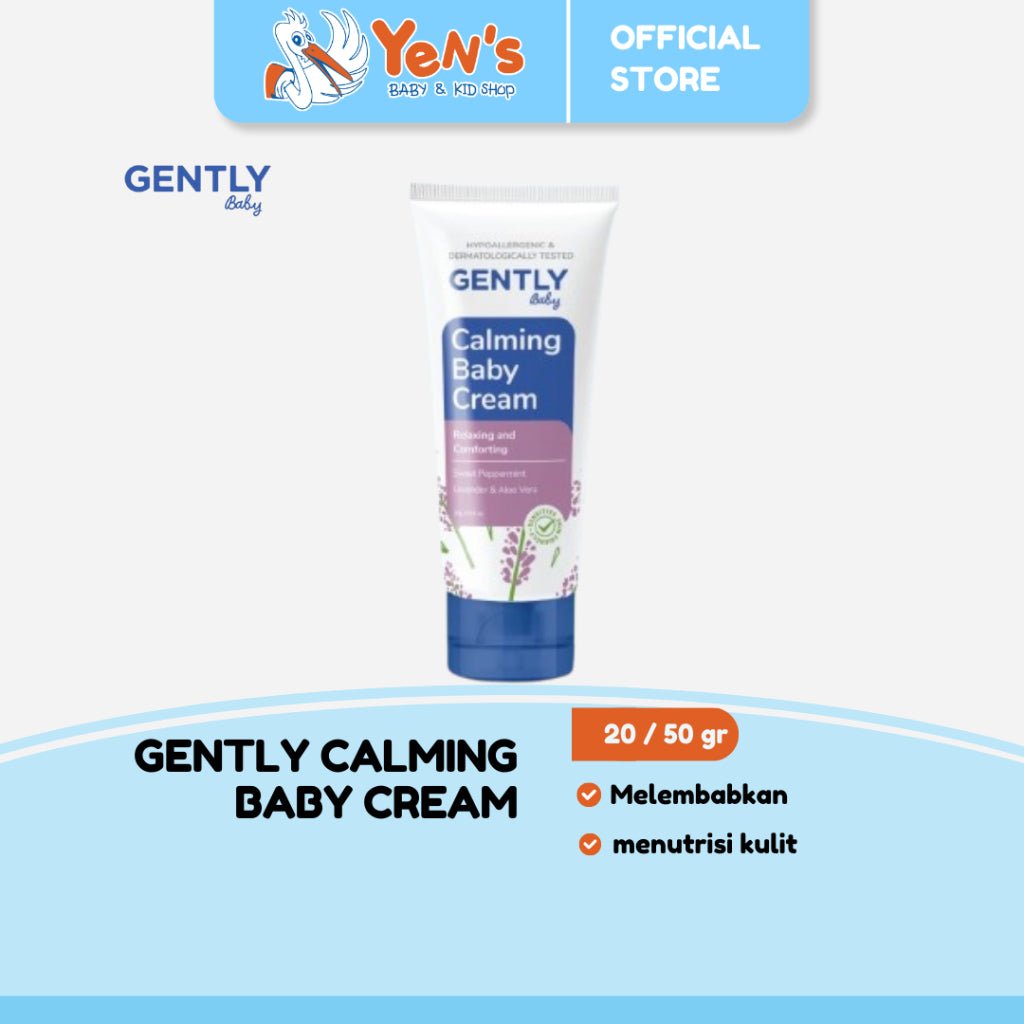 GENTLY Calming Baby Cream 20 gr / 50 gr - Perlengkapan Bayi Newborn Nyaman untuk si Kecil