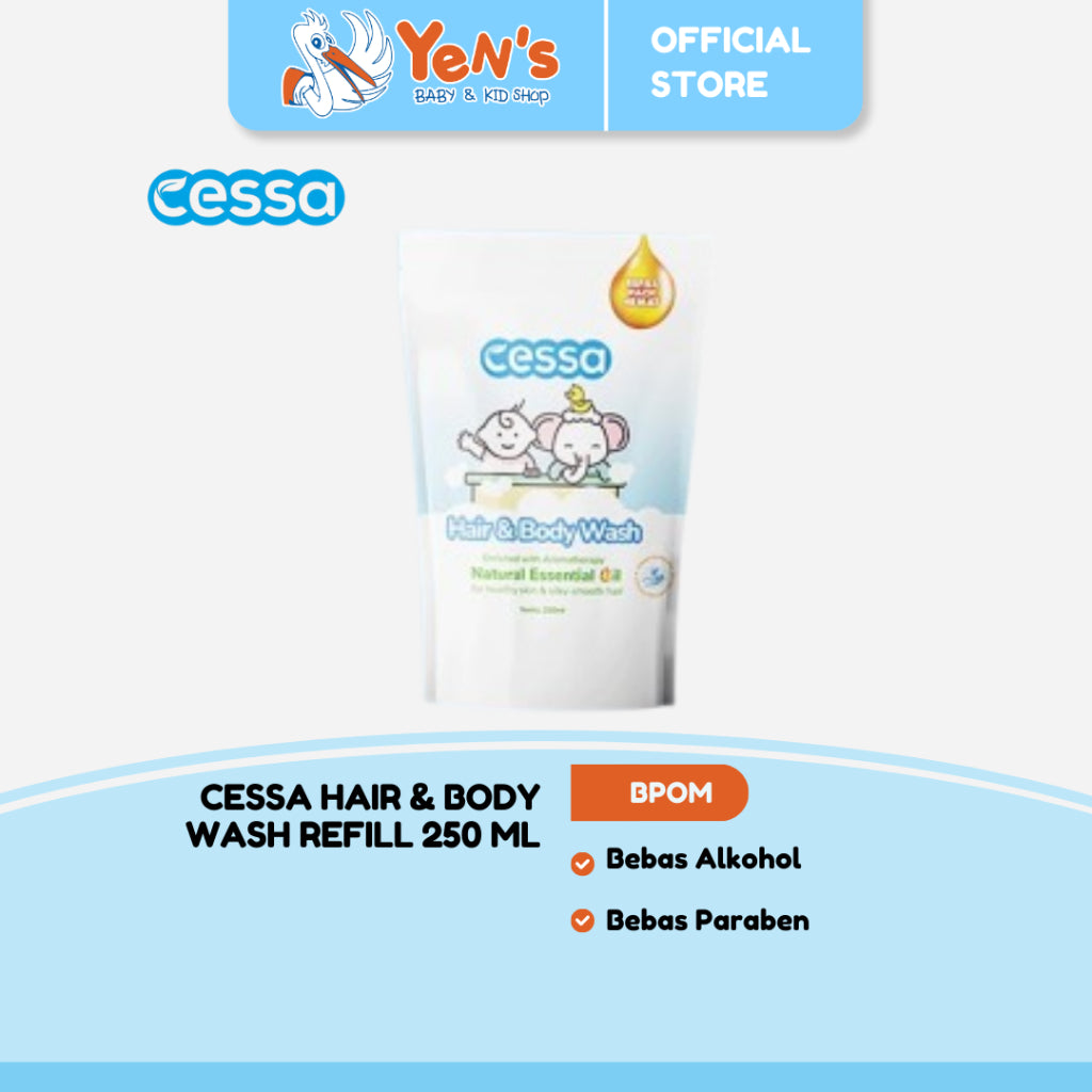 Cessa Hair & Body Wash Refill 250 Ml / Sabun Mandi Bayi