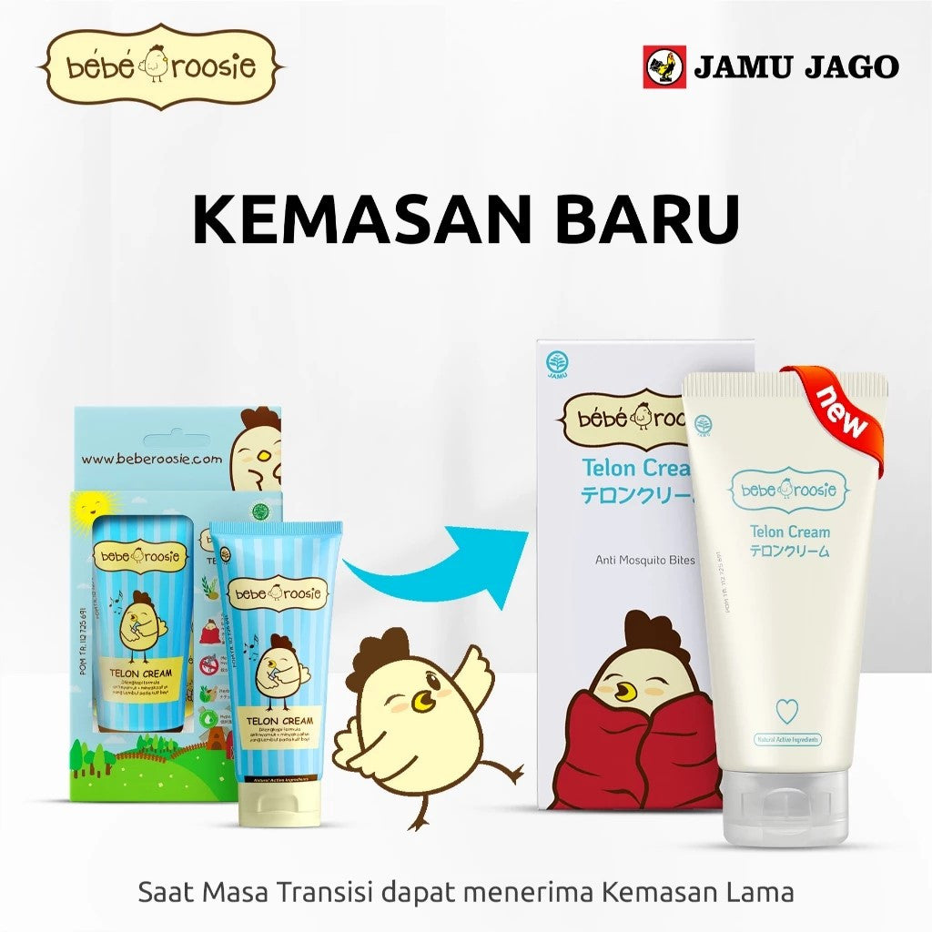 Bebe Roosie Telon Cream 60gr / Telon krim untuk bayi Kemasan Baru