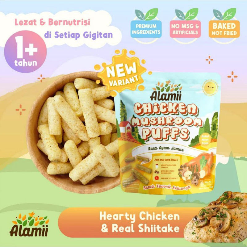 Alamii Puffs - Snack Sehat Bayi & Anak- Gluten Free - Halal Certified