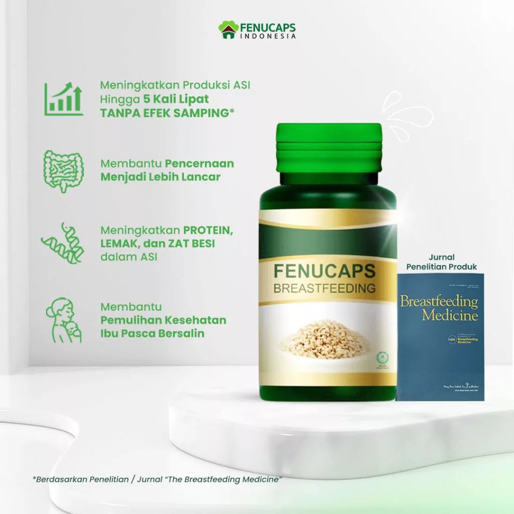 Fenucaps Asi Booster Pelancar Asi [ 30 Kapsul ]  Membantu meningkatkan kualitas Asi