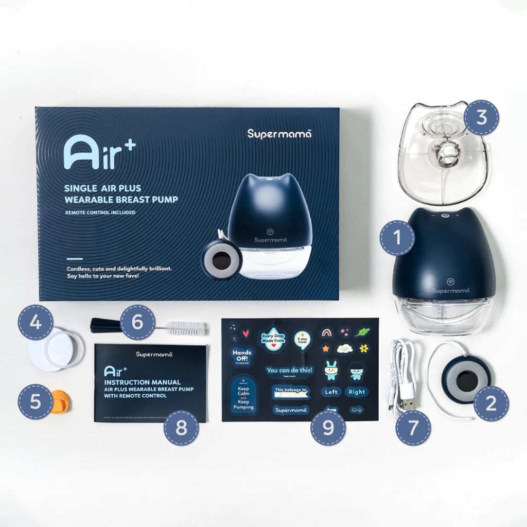 Supermama Lab Pompa Asi Elektrik Handsfree with Remote [Tanpa Kabel] | Portable & Wearable