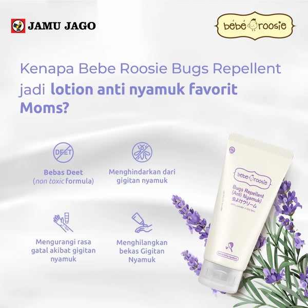 Bebe Roosie Bugs Repellent Cream Anti Nyamuk Aroma Lavender 60gr