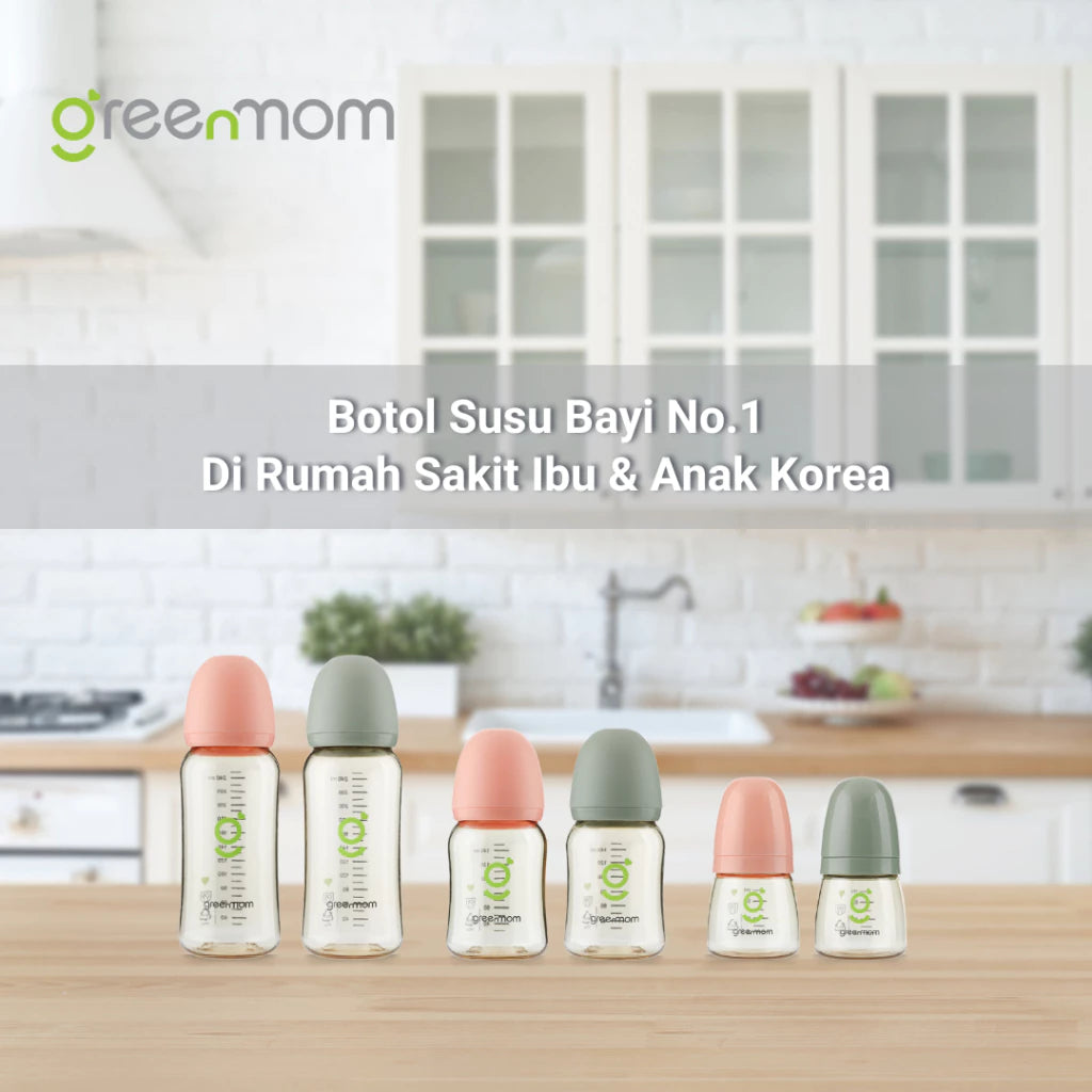 Greenmom PPSU Slim 60ml / 150ml / 250ml - Anti-kolik / Brand Korea / Botol Susu Bayi Terbaik