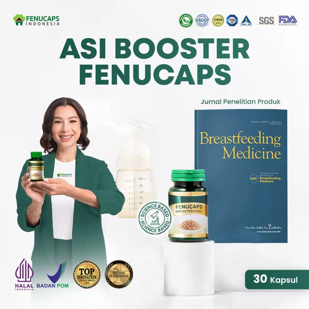 Fenucaps Asi Booster Pelancar Asi [ 30 Kapsul ]  Membantu meningkatkan kualitas Asi