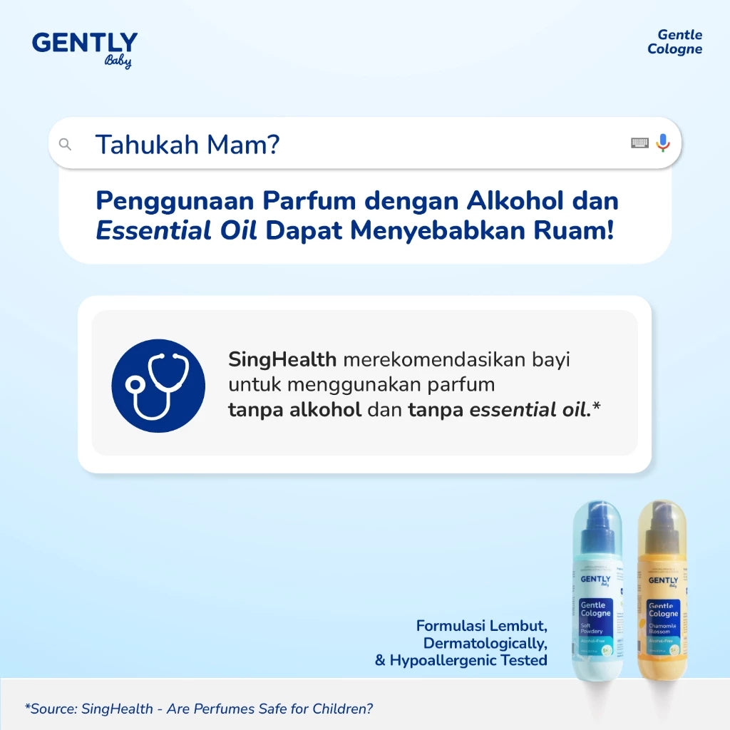 GENTLY Baby Gentle Cologne 100ml  - Parfum Bayi Non Alkohol -  Newborn & Sensitive-skin Friendly