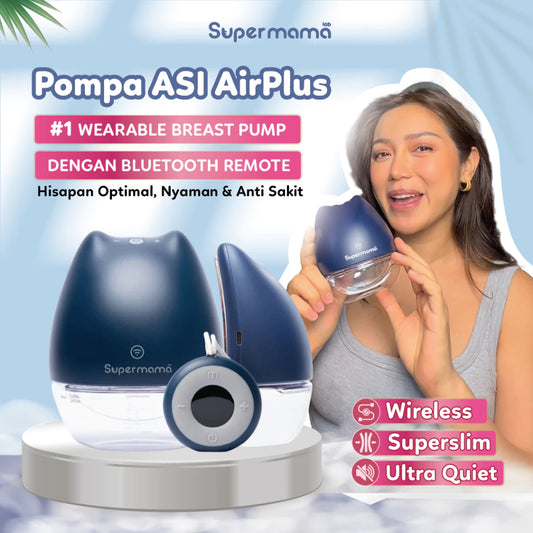 Supermama Lab Pompa Asi Elektrik Handsfree with Remote [Tanpa Kabel] | Portable & Wearable