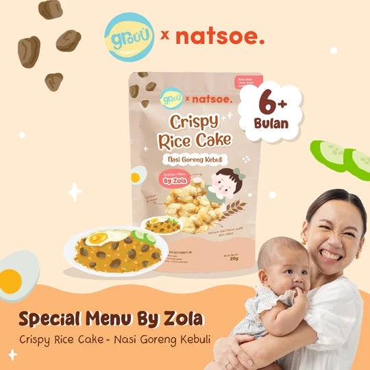 Grouu Crispy Rice Cake - Cemilan Anak NO MSG - HALAL