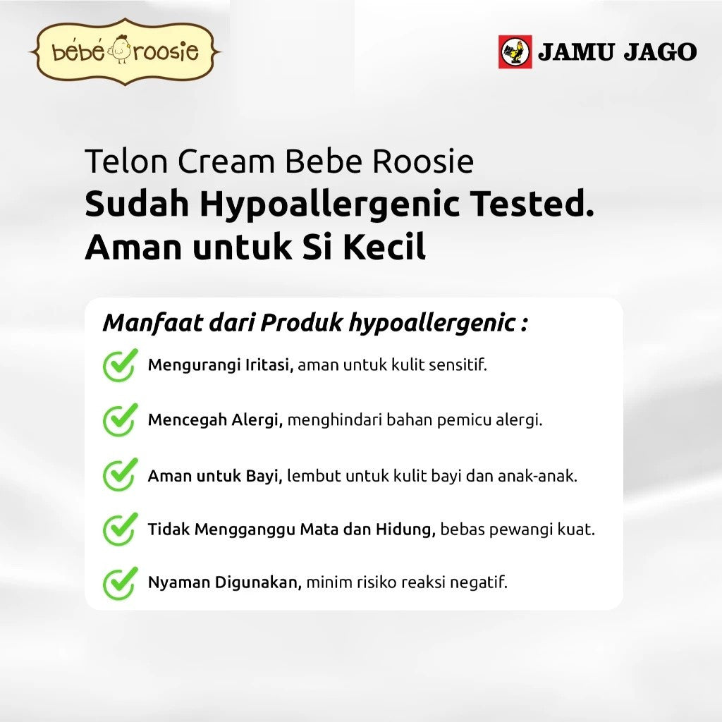 Bebe Roosie Telon Cream 60gr / Telon krim untuk bayi Kemasan Baru