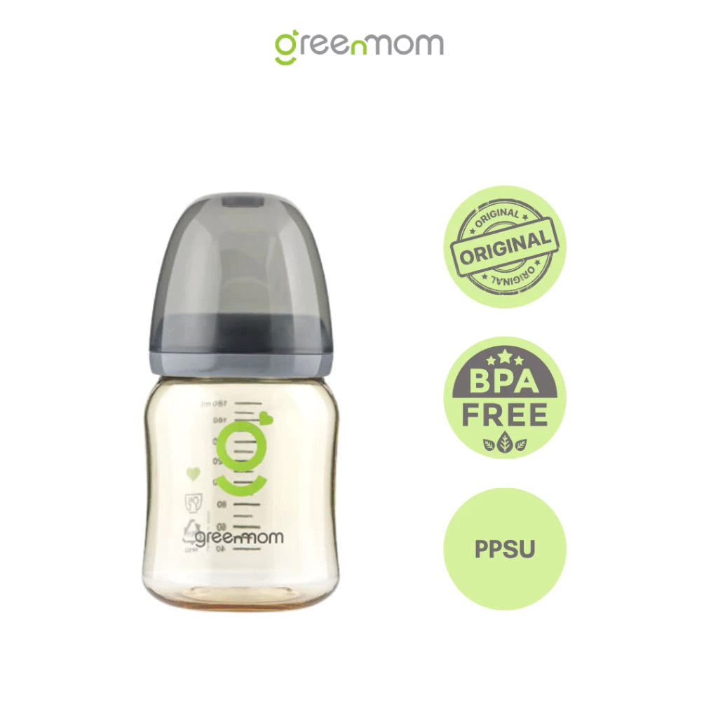 Greenmom PPSU Wide Bottle 260ml - Botol Susu Bayi Anti-kolik - Brand Korea