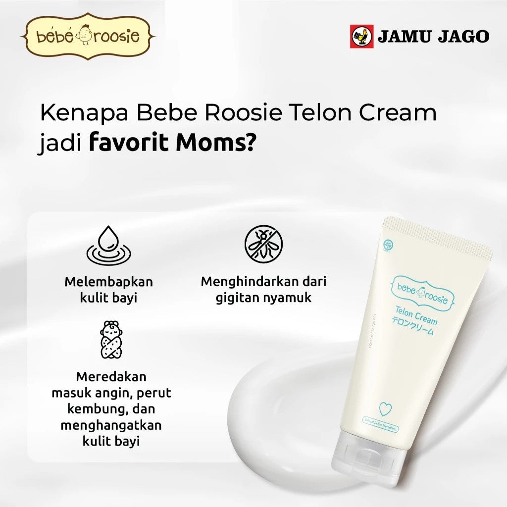 Bebe Roosie Telon Cream 60gr / Telon krim untuk bayi Kemasan Baru