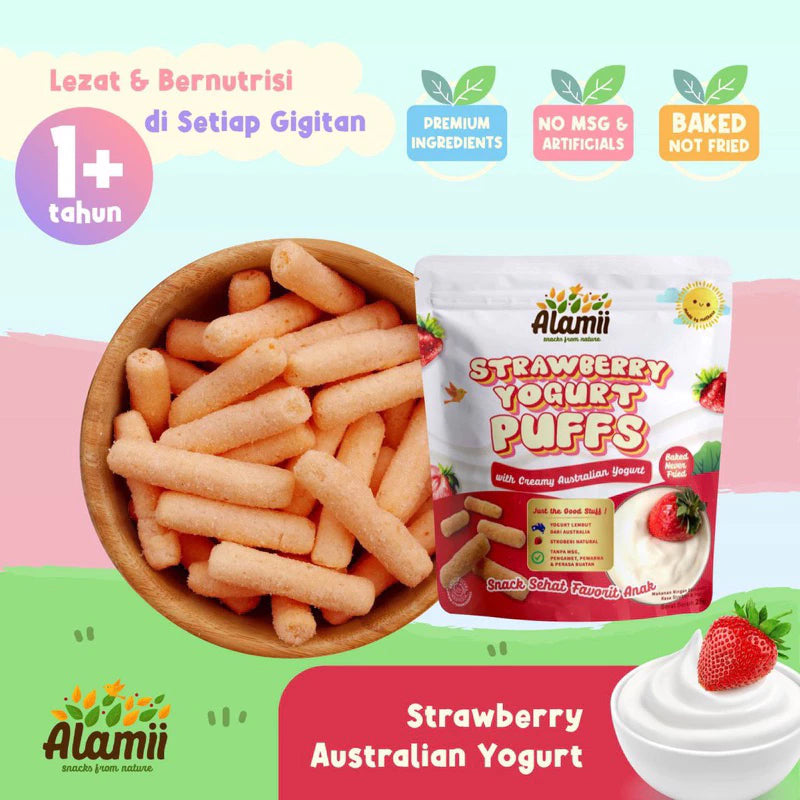 Alamii Puffs - Snack Sehat Bayi & Anak- Gluten Free - Halal Certified