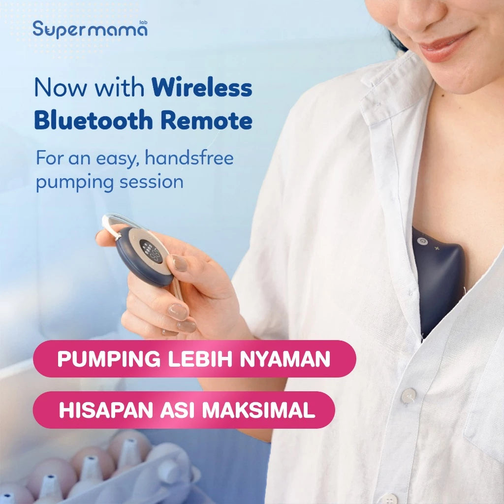 Supermama Lab Pompa Asi Elektrik Handsfree with Remote [Tanpa Kabel] | Portable & Wearable