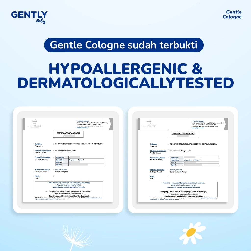 GENTLY Baby Gentle Cologne 100ml  - Parfum Bayi Non Alkohol -  Newborn & Sensitive-skin Friendly